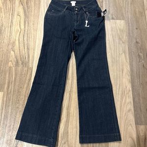 New MONROE AND MAIN Denim Work JEANS Boot Cut Size 14 32x 33 Back Fold Pockets
